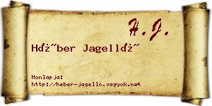 Héber Jagelló névjegykártya